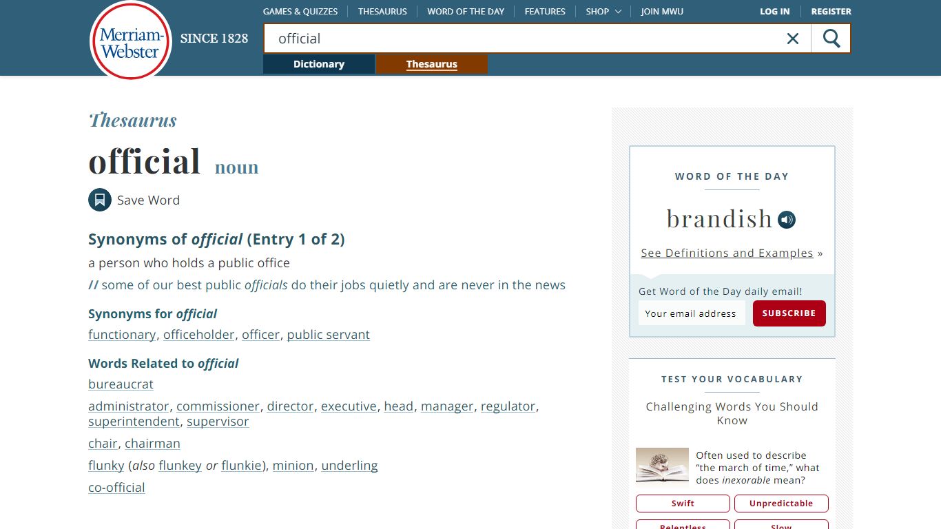59 Synonyms & Antonyms of OFFICIAL - Merriam-Webster